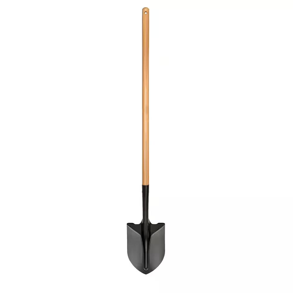 43.3 In. Wood Handle Carbon Steel Digging Shovel Tool, New
