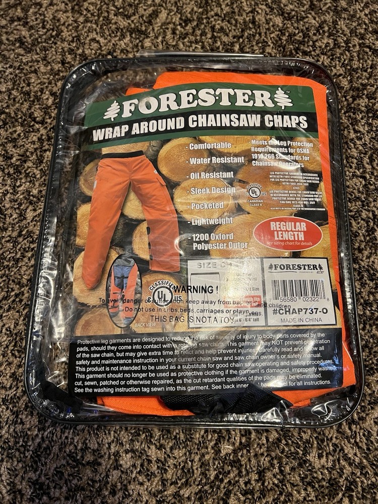 Forester Wrap Around Style Chainsaw Protective Chaps