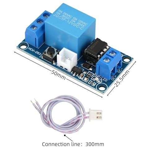 2Pcs 12V Latching Relay Module Single Bistable Push to Start and Stop