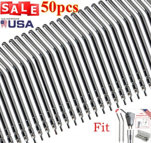 50 Pcs Dental Air Water Spray Triple Syringe Autoclavable Nozzles/Tips/Tubes USA