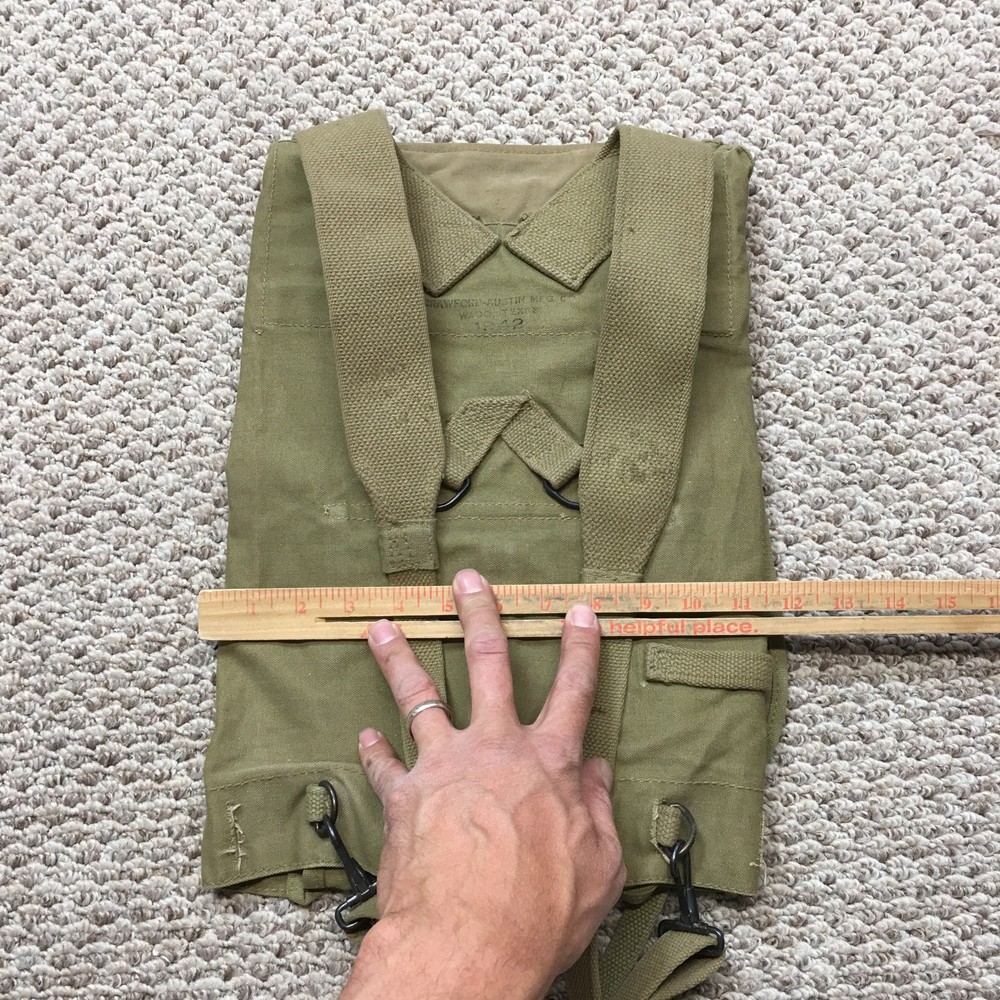Original WW2 Dated US Army Haversack Marked 1942 Infantry Backpack 40s
