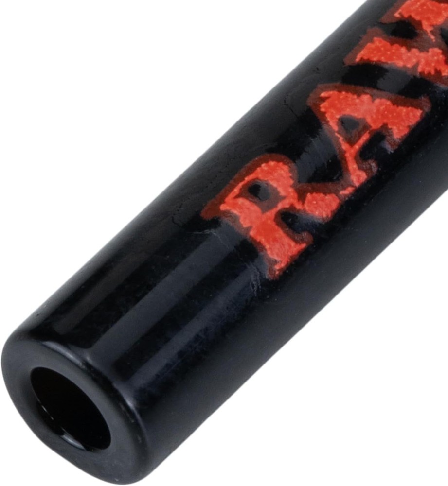 RAW Black Glass Rolling Tips | 6 Pack + Limited Edition RAW Black Keychain