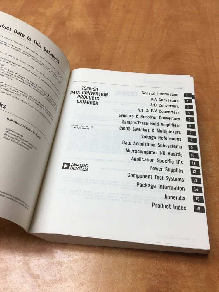 Analog Devices Data Conversion Products Databook 1989 - D/A & A/D Converters