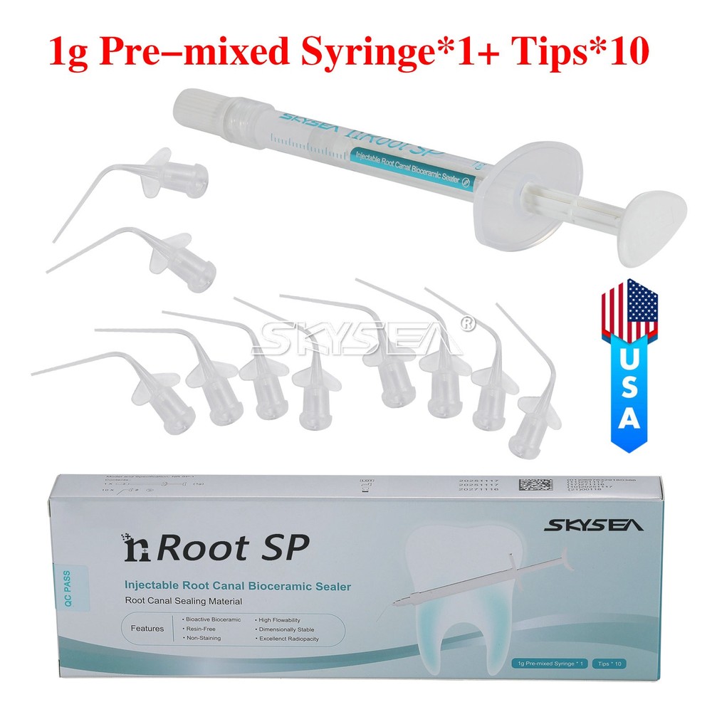 nRoot SP Injectable Root Canal Bioceramic Sealer 1g Syringe with Applicator Tips