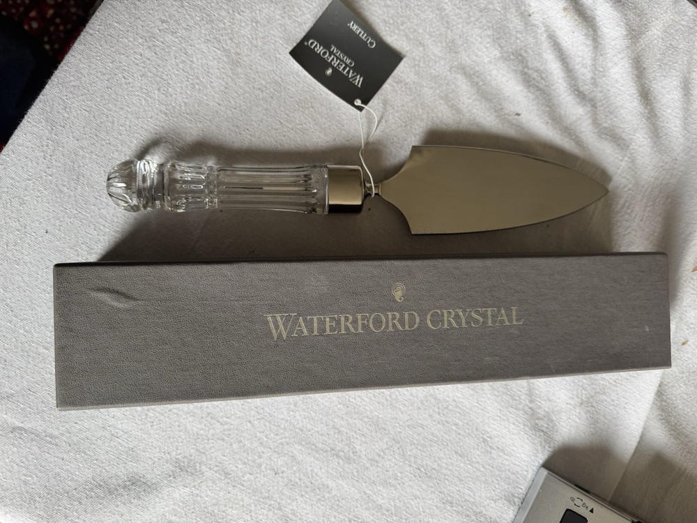 Waterford Crystal Cake Knife Server With Original Box