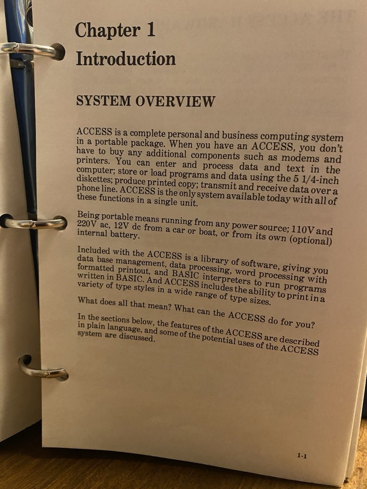 Rare Access Matrix CP/M Portable Vintage Computer from 1983 w System Software