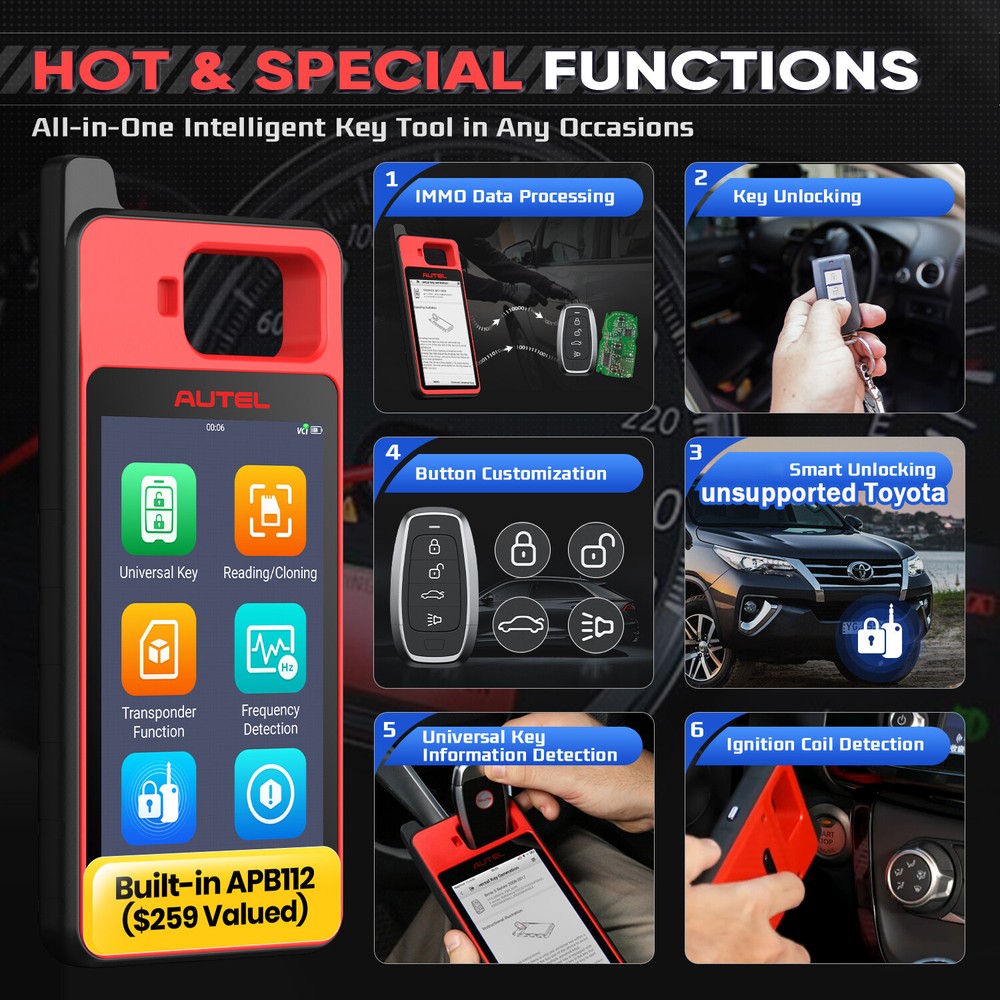 2026 Autel MaxiIM KM100 KM100X Key Fob Programming Tool Programmer Immobilizer