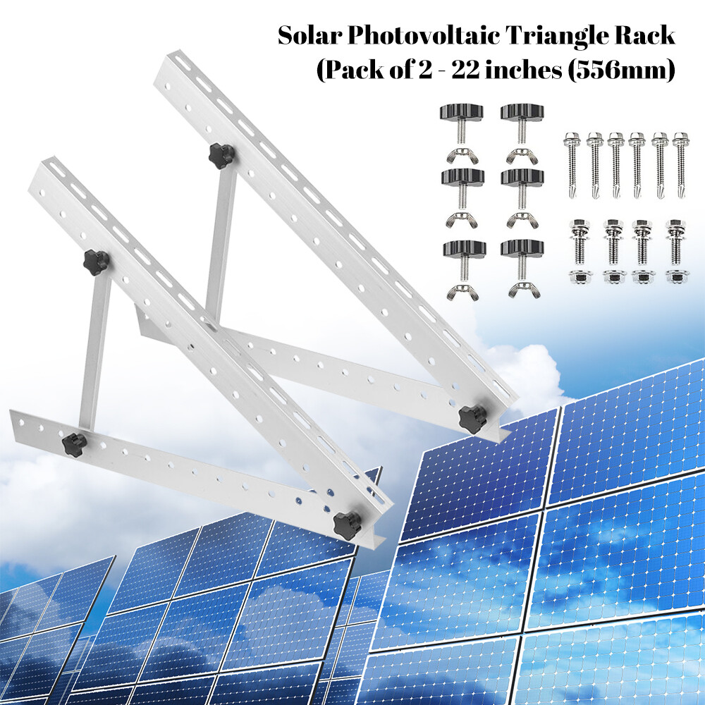2X Solar Panel Mounting Brackets Adjustable Angle Solar Panel Tilt Mount Bracket