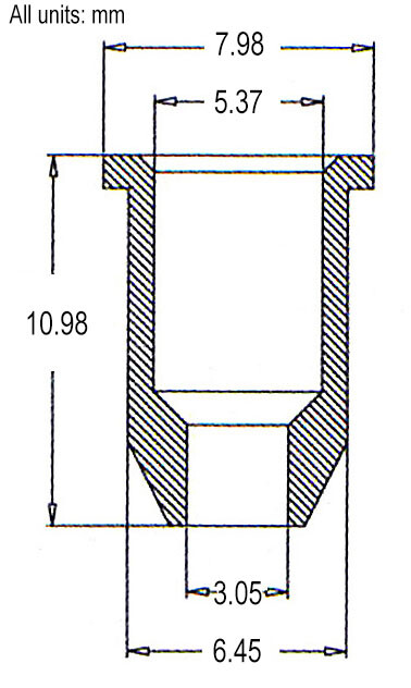 6 Gold Guitar String Through Body Ferrules #2