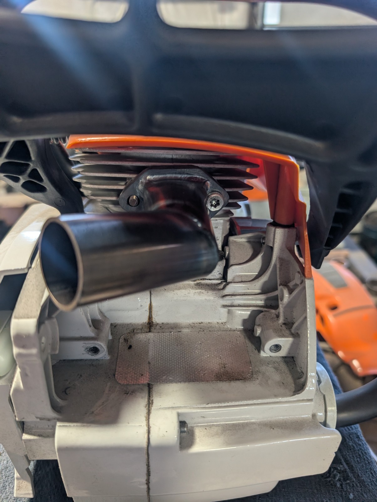 Straight Pipe Echo CS-590 Chainsaw Muffler Exhaust CS Ported 590 600 620 screen