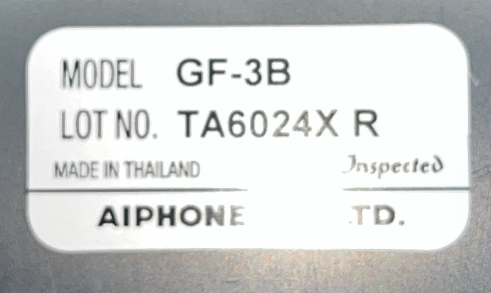 AIPHONE GF-3B MODULE BACK BOX New