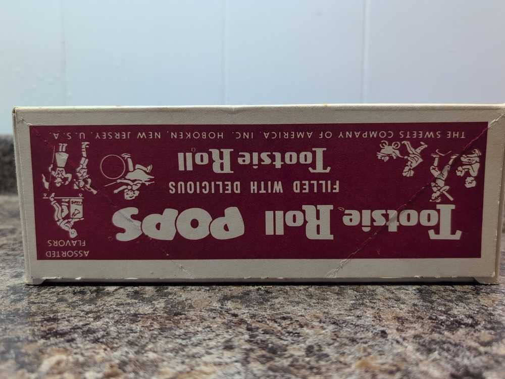 Vtg Tootsie Roll Pops Candy Box Empty