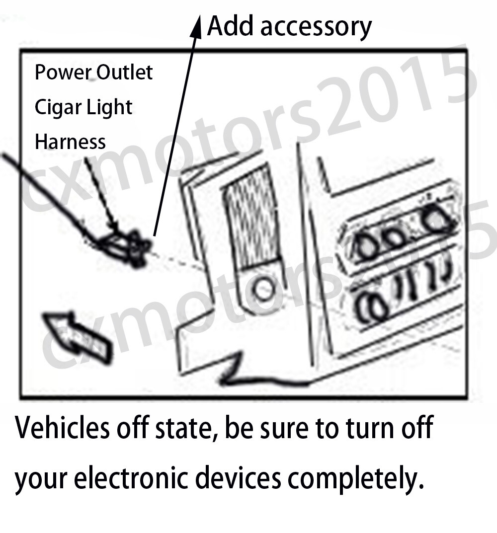 CIGAR LIGHTER POWER OUTLET 12V POWER WIRE HARNESS ADAPTER FOR FORD LINCILN