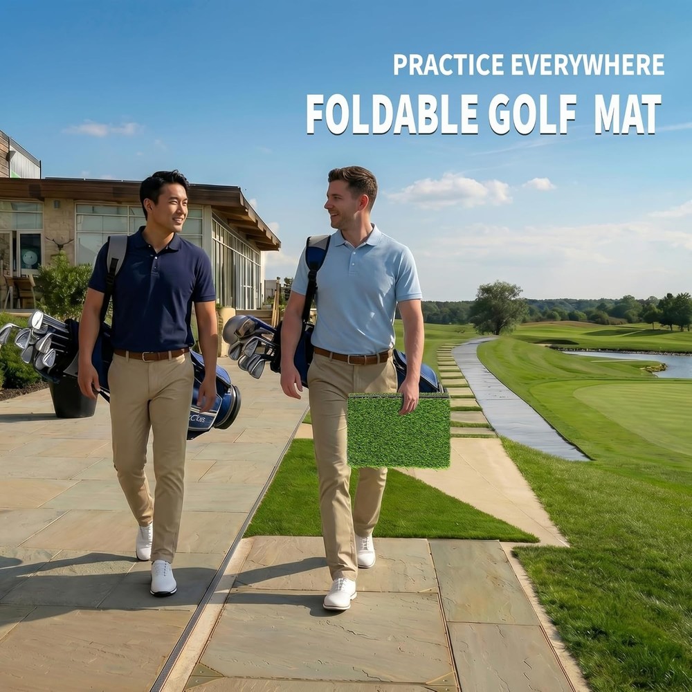 Golf Hitting Mat, Swing Path Feedback Golf Training Mat, 16"x12" Extra Replac...