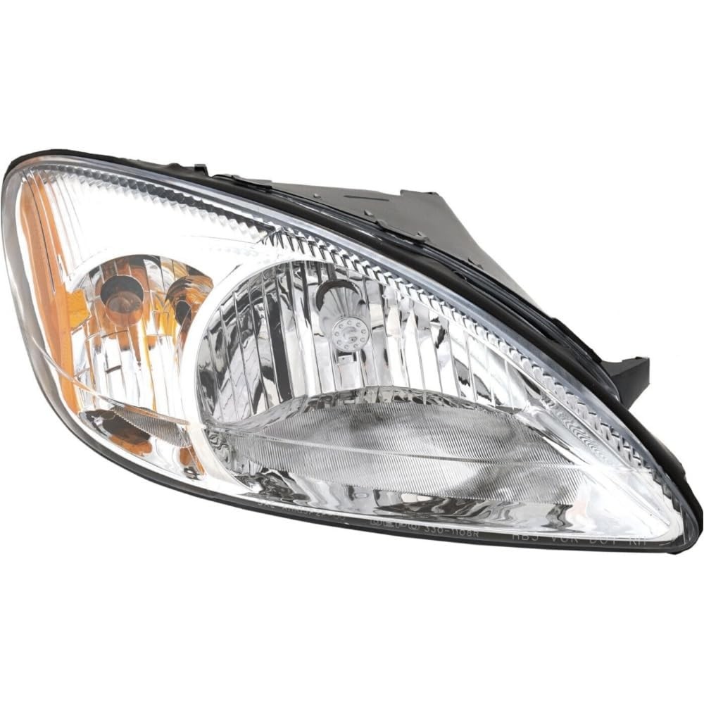 Right Headlight for Taurus 2000-2007 Clear Lens Chrome w Bulbs