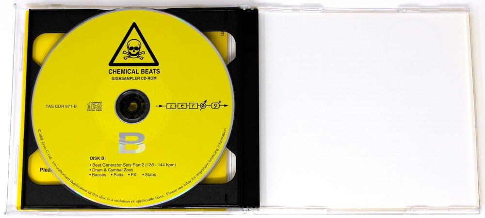 Zero-G Chemical Beats Gigsampler Format Sample/Sound Library/Sampling Double CD