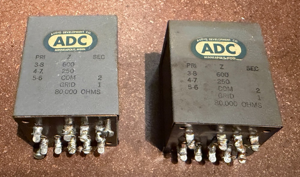 Pair of ADC 214-A Input transformers for Tube Amplifier