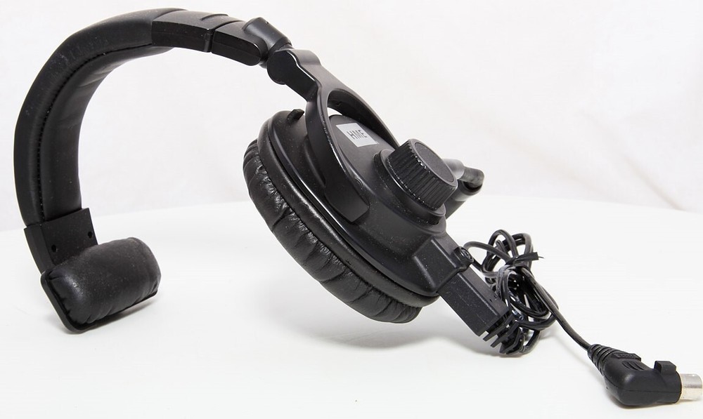 HME ClearCom HS25 Single Muff Intercom Headset With Dynamic Mic & Mini Din Plug