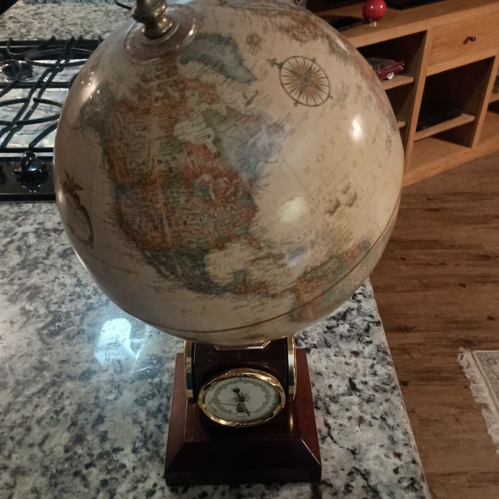 REPLOGLE 9" GLOBE WITH THERMOMETER, BAROMETER, HYDROMETER