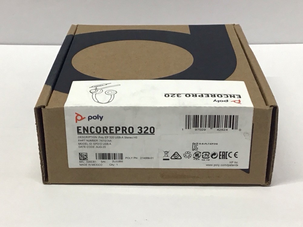 Poly Encore Pro 320 USB A Headset Microsoft Teams 214568-01 767G1AA