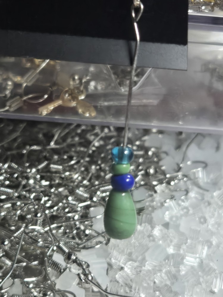 Mixed Bead Dangle Handcrafted Earrings