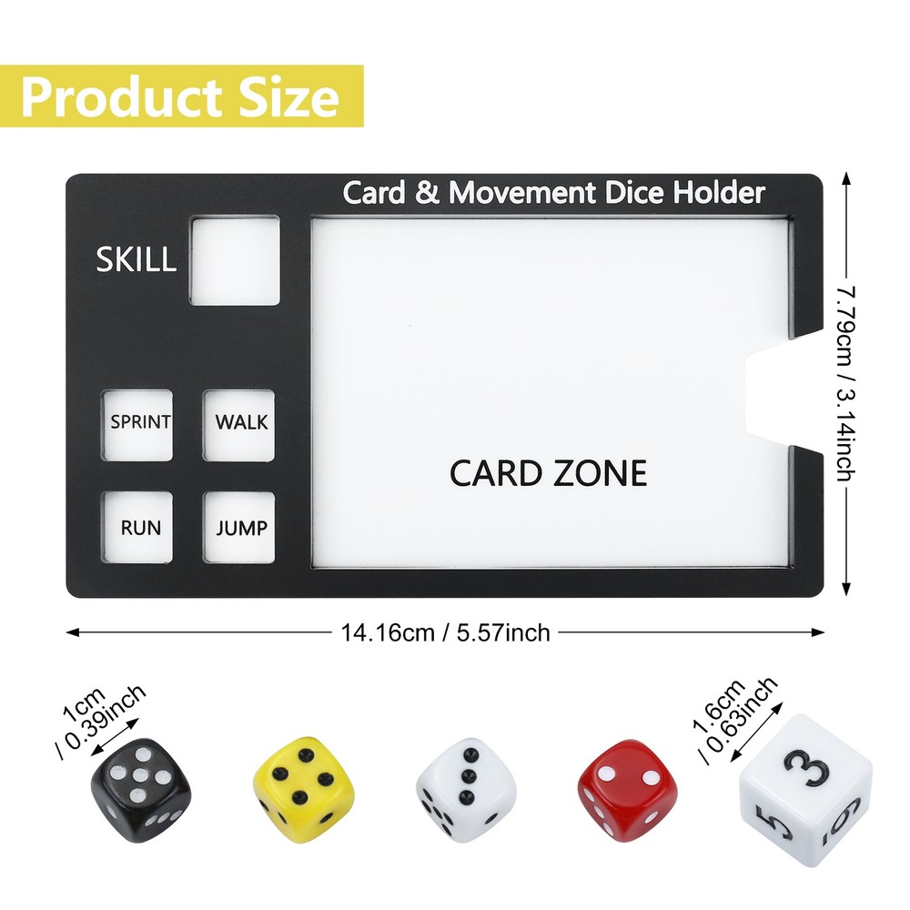 Dice and Tray Board Dice holder For Battletech Stats Modifier Bundle Movement