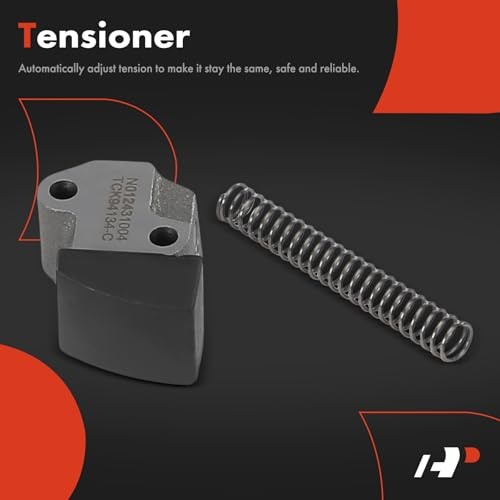 Engine Timing Chain Kit with Tensioner & Guide & Sprocket Compatible with