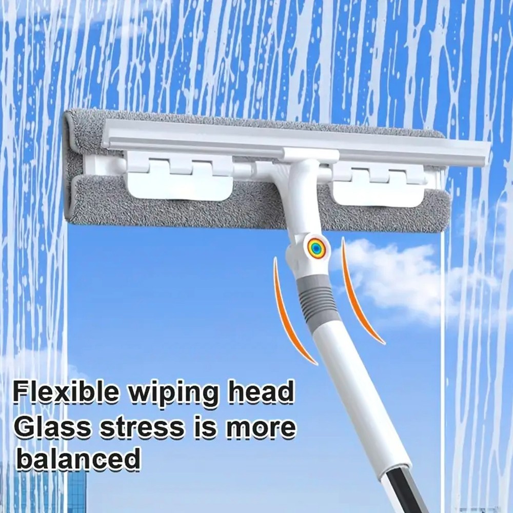 52" Extendable Window Squeegee Cleaner Long Handle Car Cleaning Window Glass