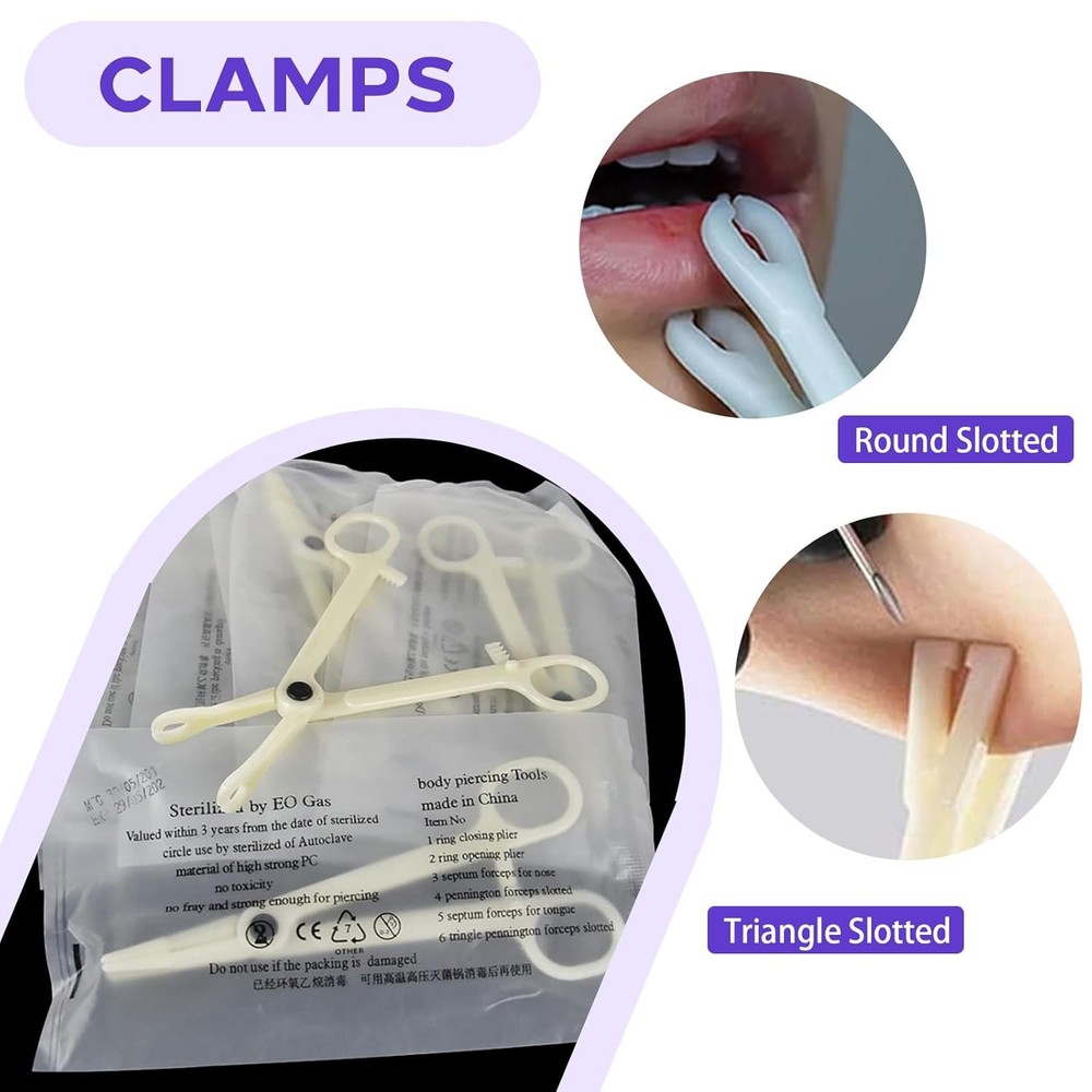 Ear Nose Piercing Kit 31pcs - Usiriy Needle Needles...