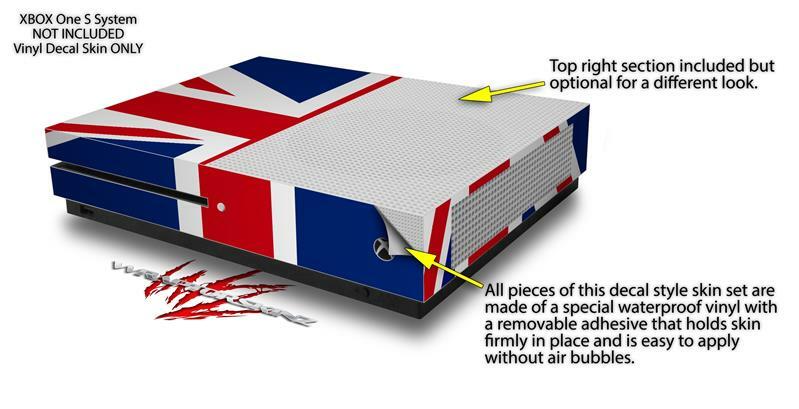 Skin XBOX One S Console Controller Union Jack 02