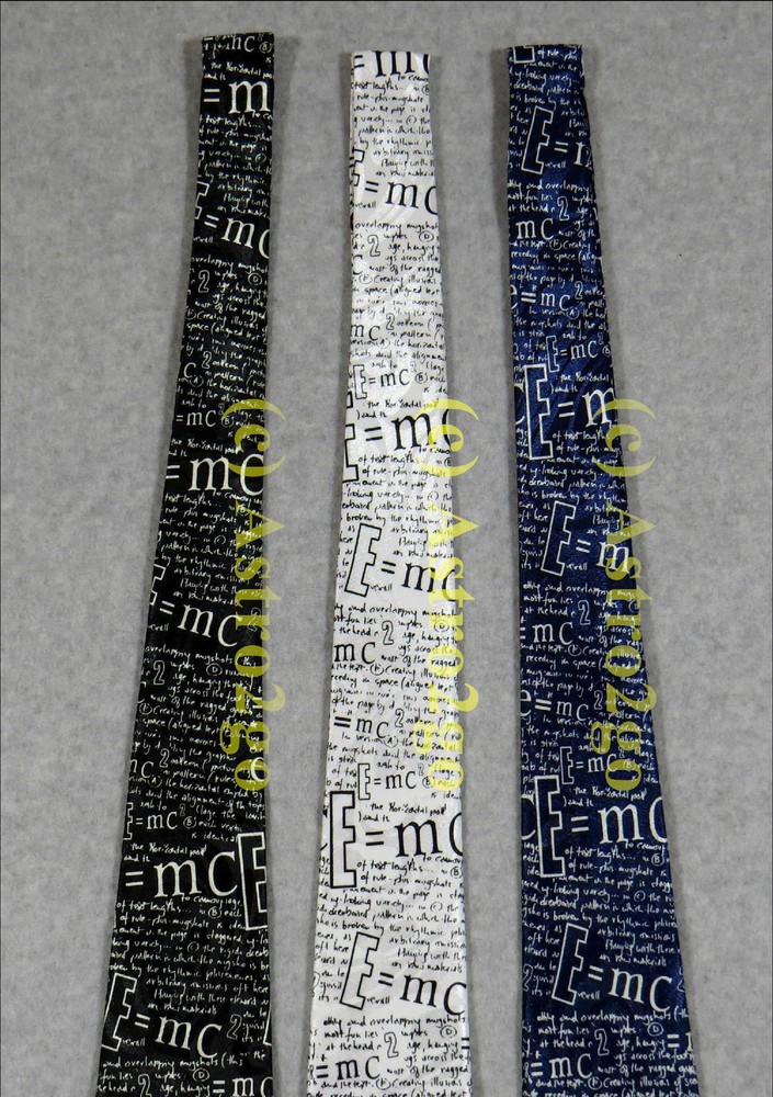 ALBERT EINSTEIN E=MC2 SCIENCE PHYSICS TEACHER CLASSROOM Steven Harris Necktie