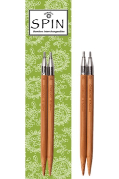 ChiaoGoo 4 Inch (10 cm) SPIN Bamboo Knitting Needle Interchangeable Tips