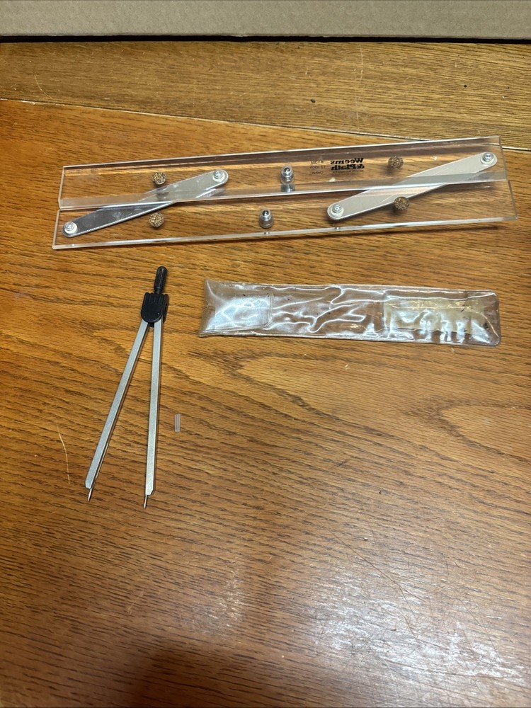 Weems & Plath #139 Parallel Rule 12” plus 6”Drafting Compass Divider #262