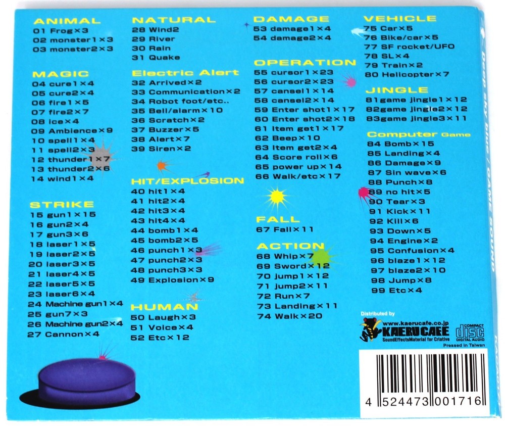 Kaeru Cafe Deep Sky Blue / Game Sound Sample Library/Sound Library/Sampling CD