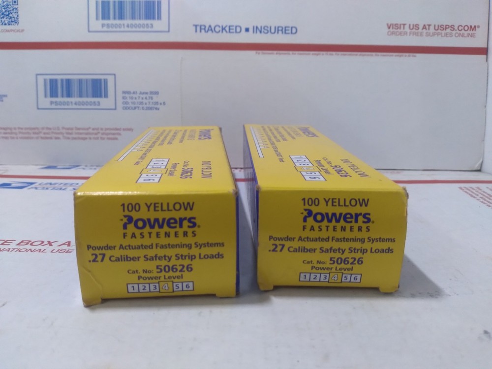 POWERS FASTENER .27 CALIBER #50626 Safety Strip Loads Yellow