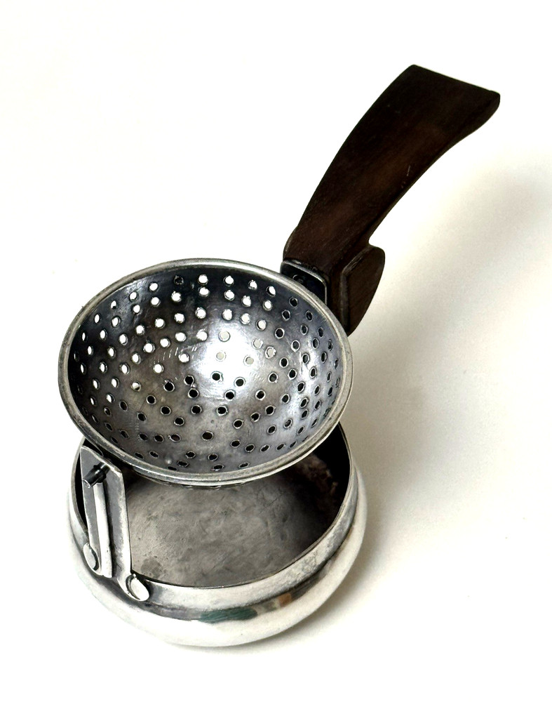 SPRATLING Sterling Silver Tea Strainer with Drip Tray