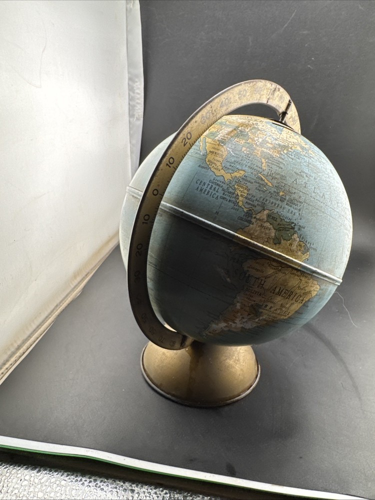 Vintage Replogle Small Earth Globe Bank 📦