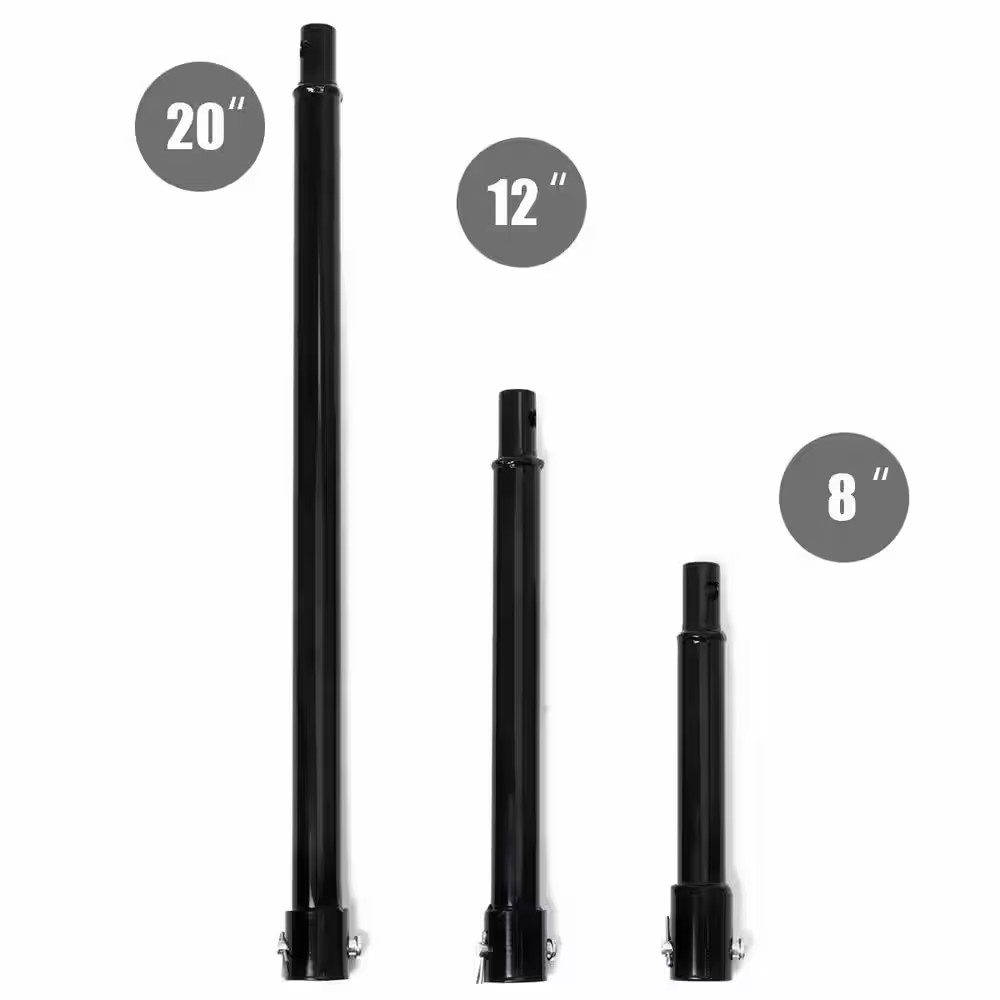 20 In. Post Hole Digger Earth Auger Bit Extension Set (3-Piece)