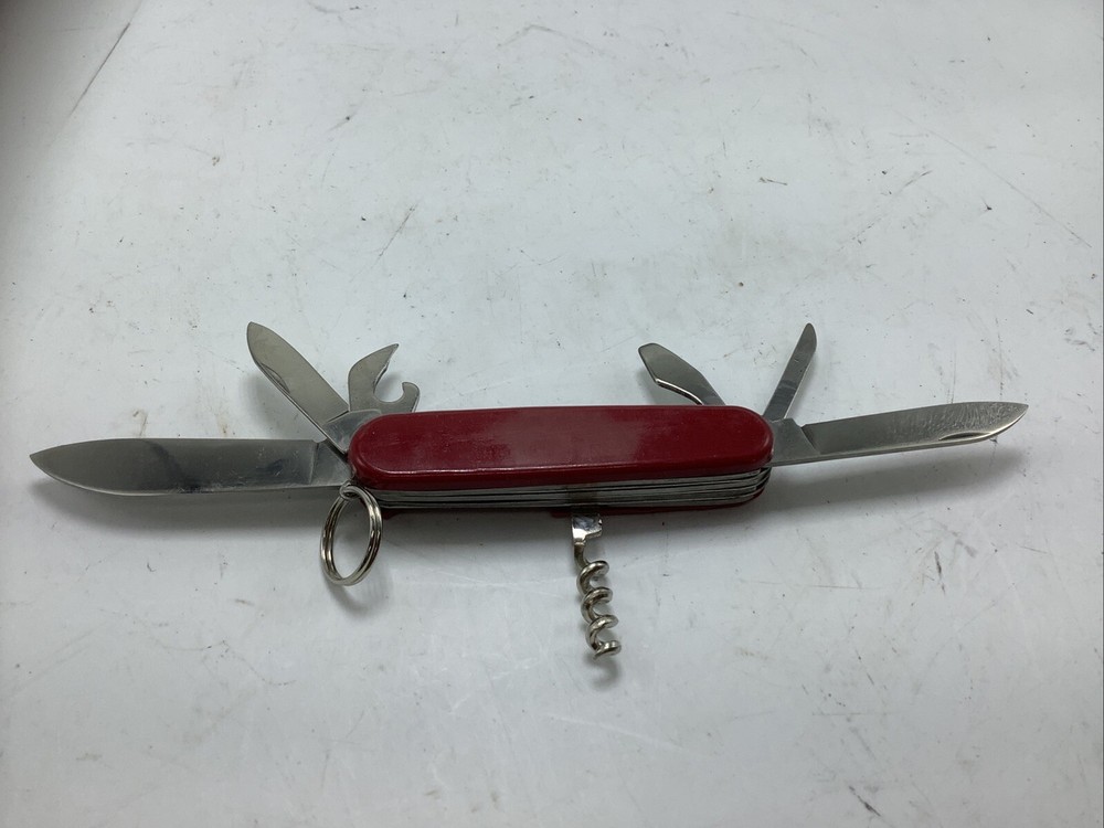 Vintage Sharp 8-Piece Advertising Folding Pocket Knife Multi-Tool