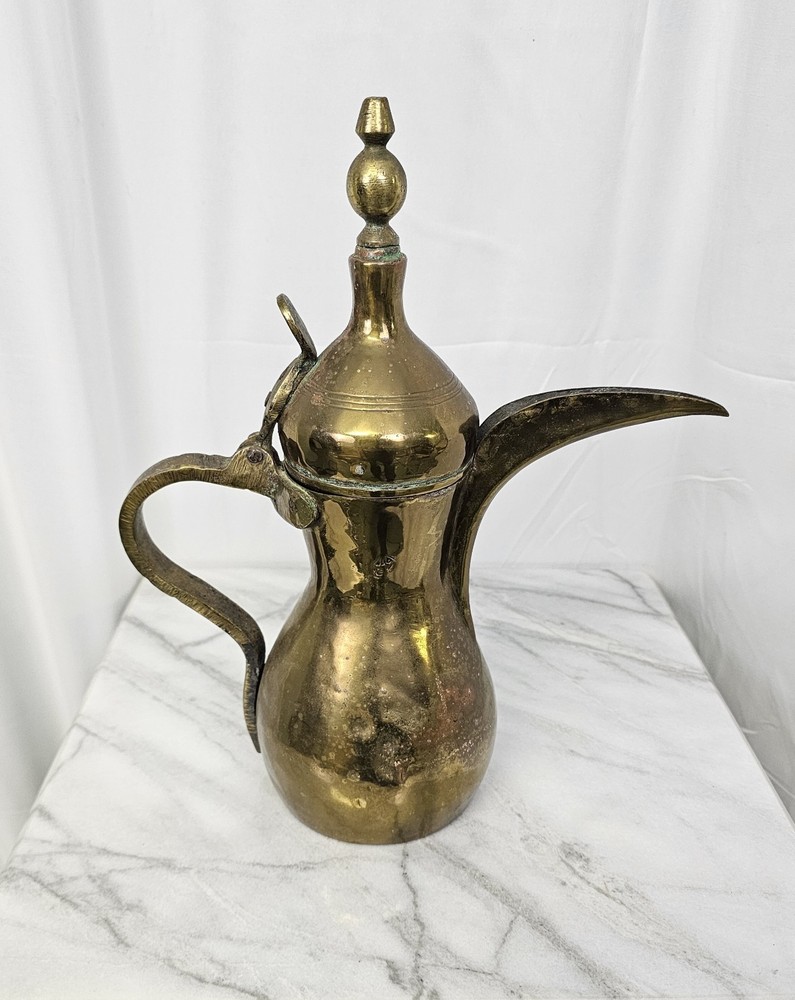Vintage Middle Eastern Dallah Brass Coffee Pot