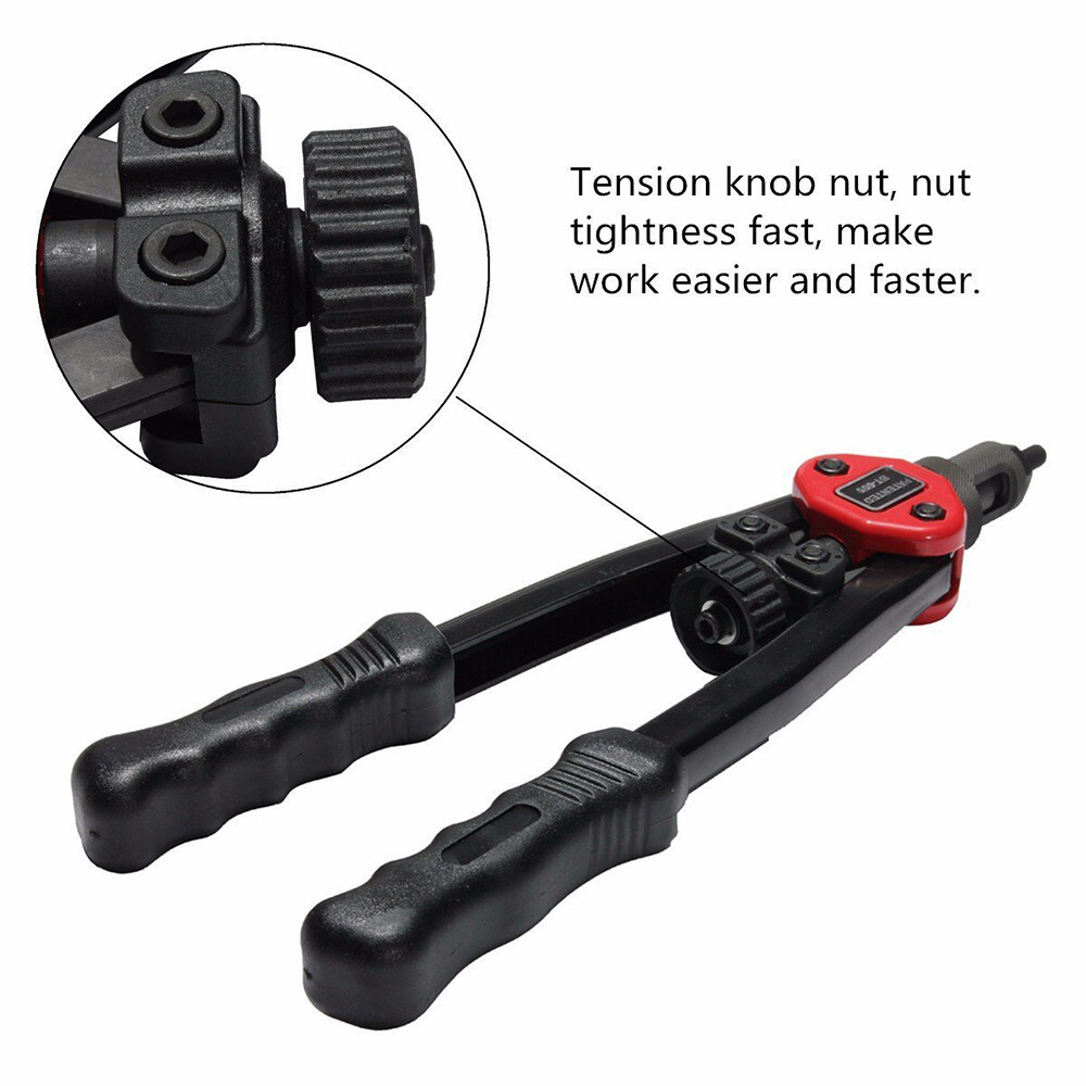 Premium Automatic Rivet Tool Set Riveter Gun with 960 Rivet Nuts Blind Rivet Gun