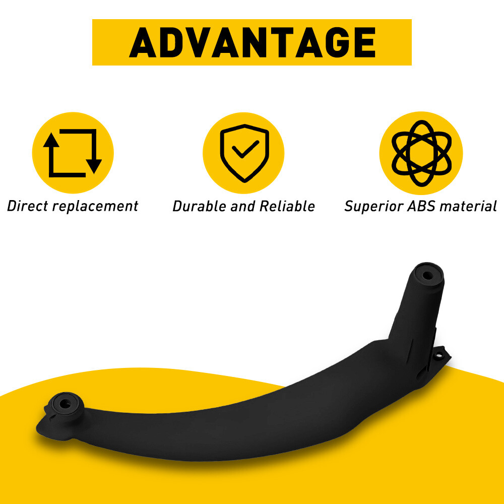 For BMW E70 X5 2007-2014 Passenger Black Inner Door Panel Handle Pull Trim Cover