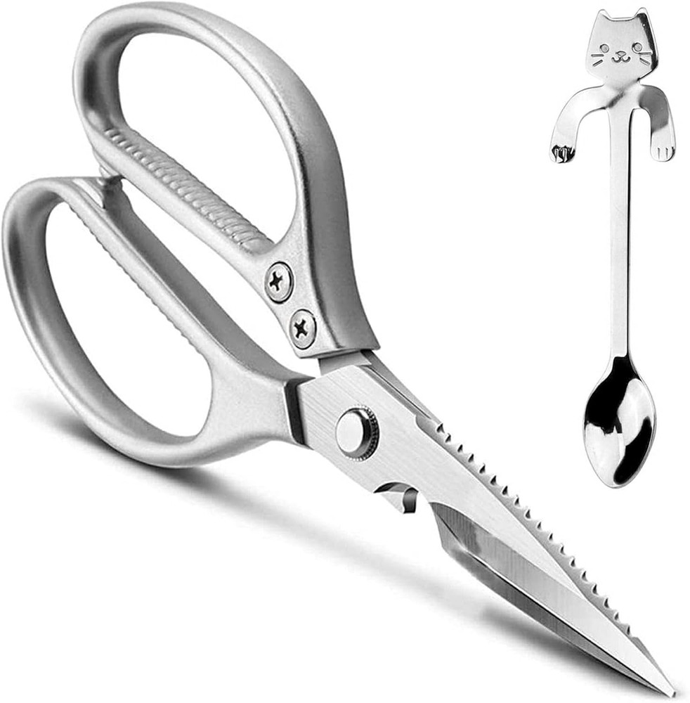 LONJYI Multi Function Kitchen Scissors, Heavy Duty Stainless Steel Shears with U