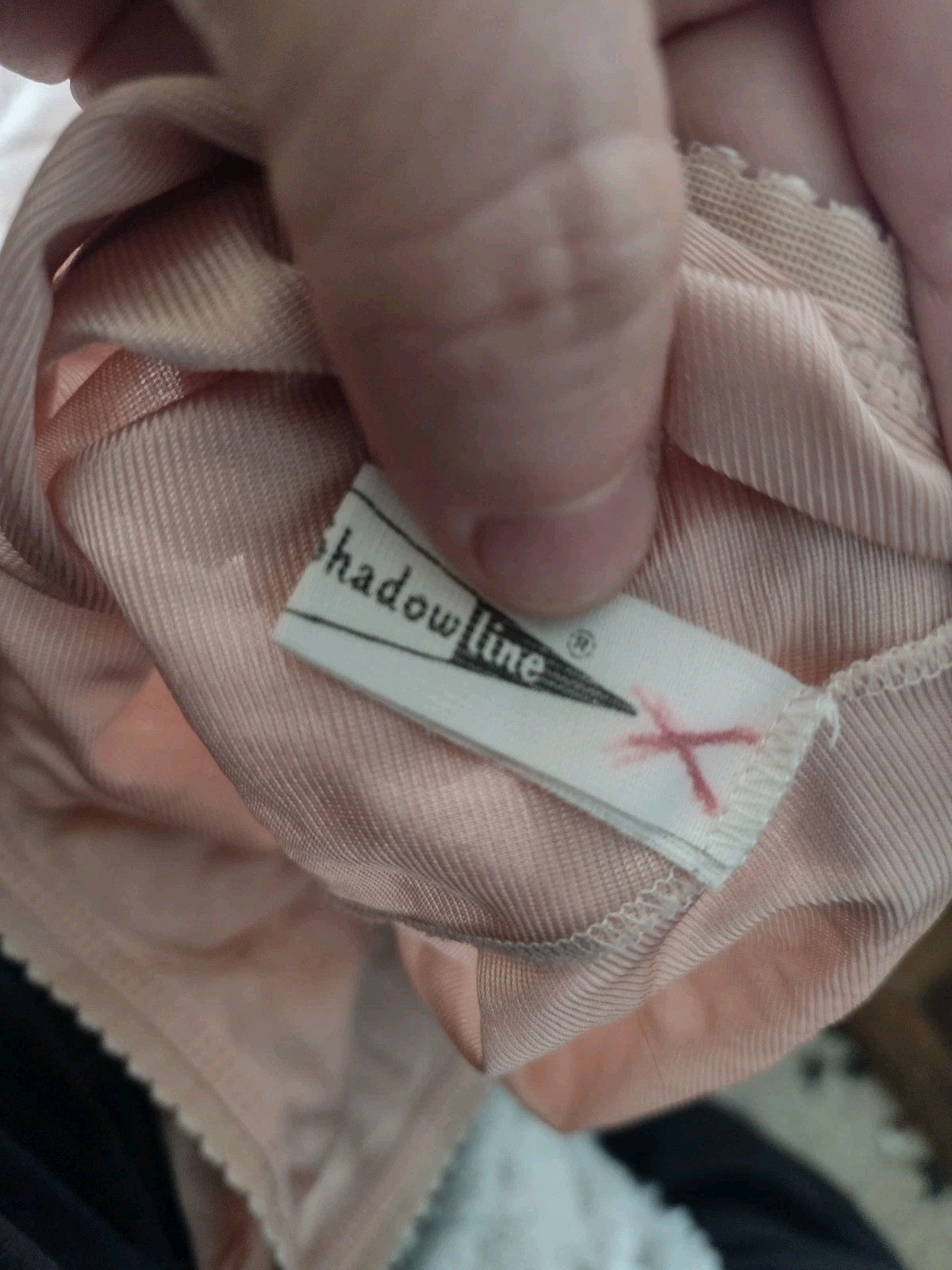 '60s / 70s Vintage Slip Blush Nylon Ecru Lace Shadow Line Sz M USA Made