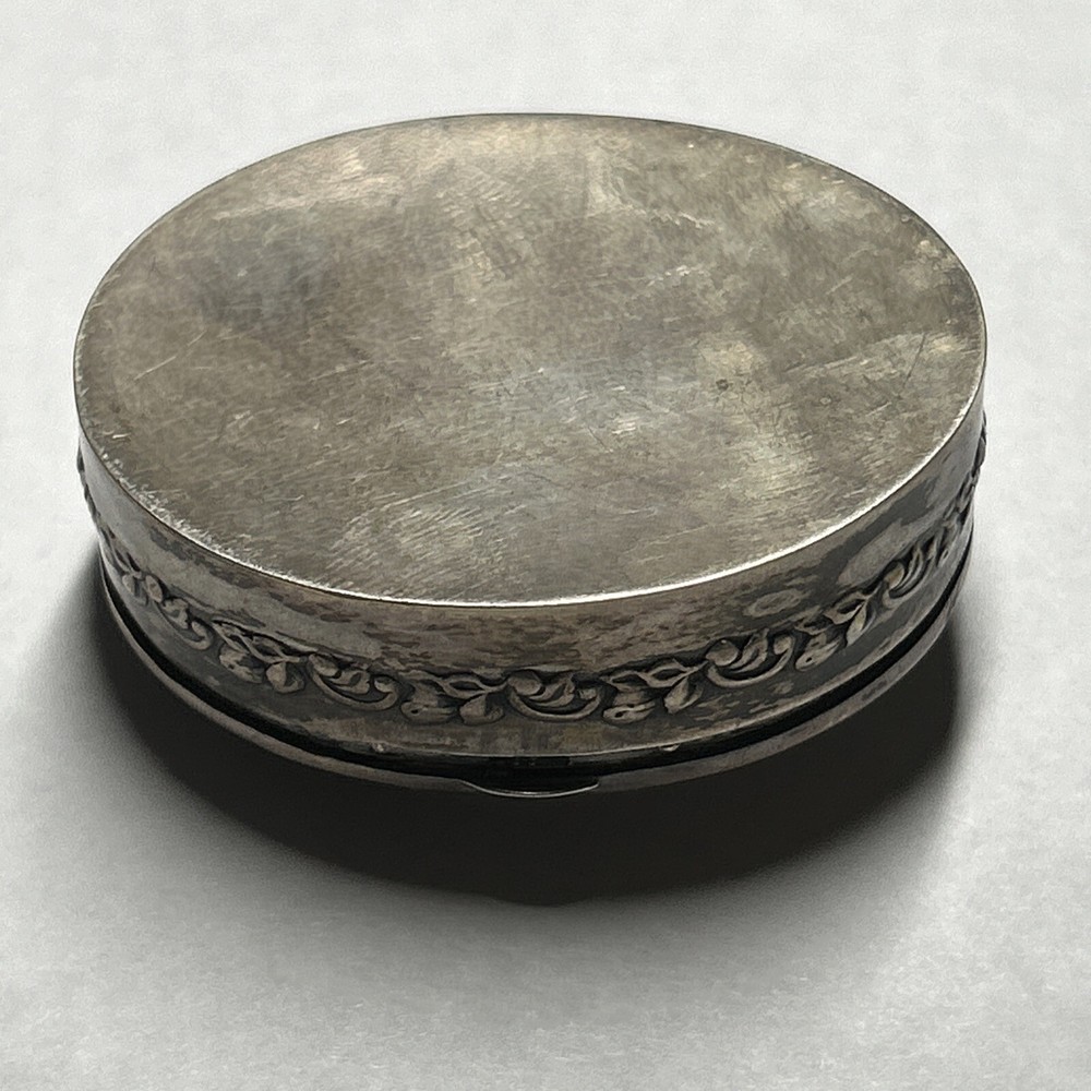 Colonial Antique Pewter Snuff Box 50mm