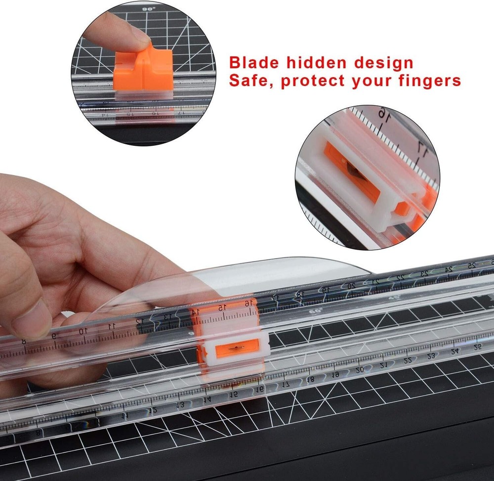 Safe Mini Paper Cutter with Hidden Blade Design - Lightweight and Precise Cuts