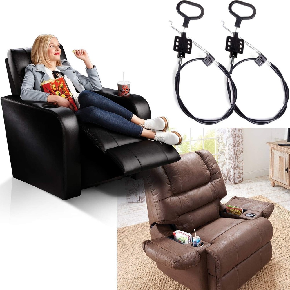 High-Quality Sofa Recliner Pull Cables, Durable 2-Pack - 36.5 Inch Total Length
