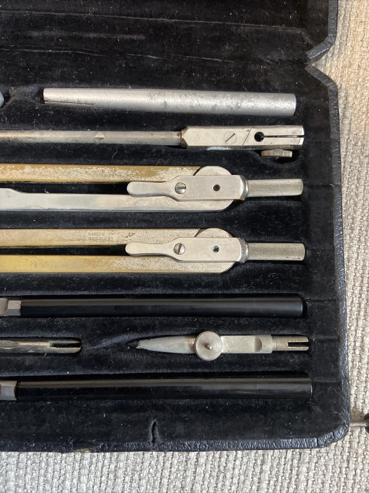 Antique Anker precision compass Technical Architect Cased drawing set