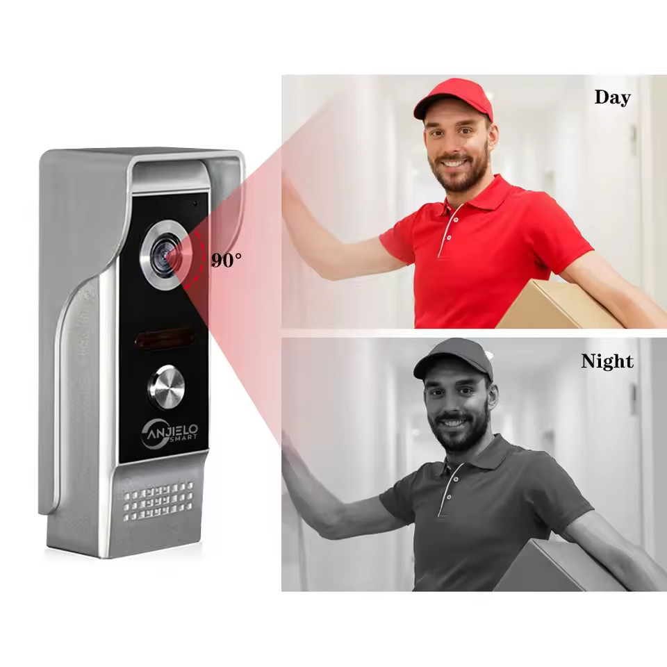 Wired visual intercom system4.3-inch display screen visual doorbell,30day return