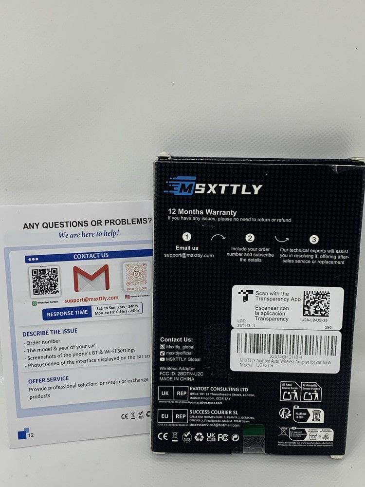 MSXTTLY Android Auto Wireless Adapter for Car Small Android auto Dongle for Car